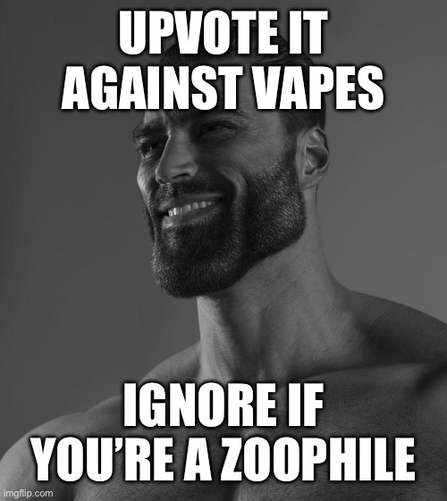 Sigma Male | UPVOTE IT AGAINST VAPES; IGNORE IF YOU’RE A ZOOPHILE | image tagged in sigma male | made w/ Imgflip meme maker