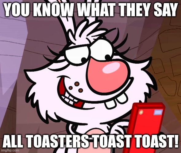 You know what they say, All toasters toast TOAST! | YOU KNOW WHAT THEY SAY; ALL TOASTERS TOAST TOAST! | image tagged in hotel mario | made w/ Imgflip meme maker