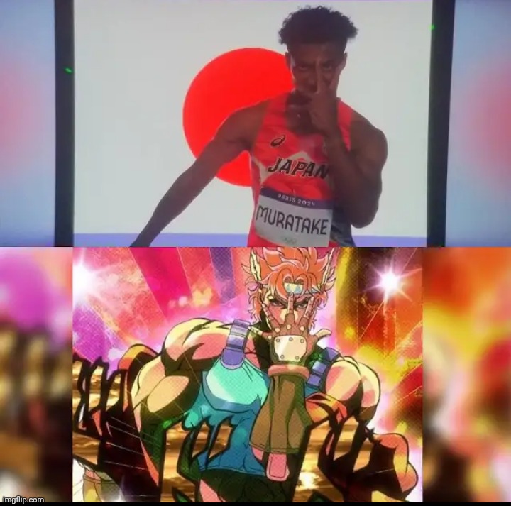 Hitting the jojo pose in Olympics | made w/ Imgflip meme maker