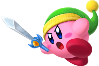 High Quality Kirby Ultra Sword Blank Meme Template