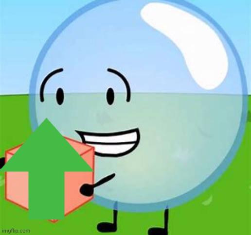 BFDI bubble with cake | image tagged in bfdi bubble with cake | made w/ Imgflip meme maker