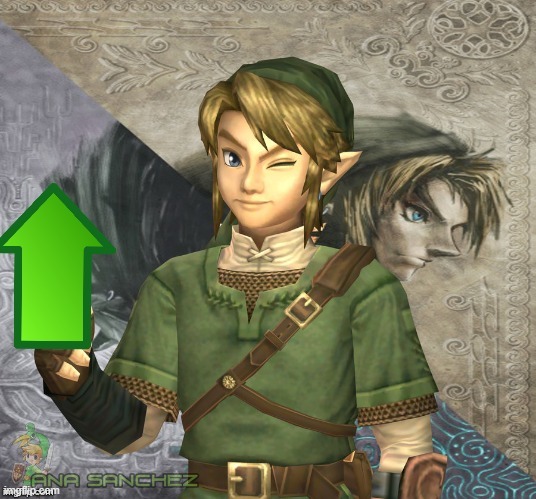 link shows his support | image tagged in link upvote,memes | made w/ Imgflip meme maker