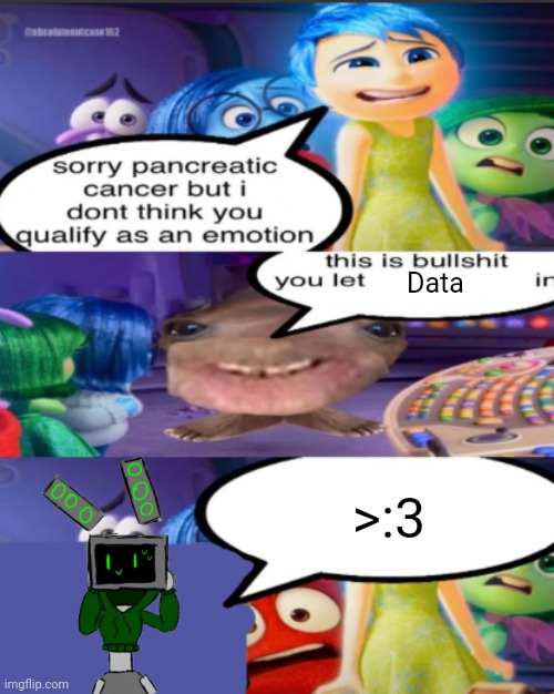 Don't forget your daily dose of robo bunny girl | Data; >:3 | image tagged in sorry pancreatic cancer but i don t think you qualify as an emot | made w/ Imgflip meme maker