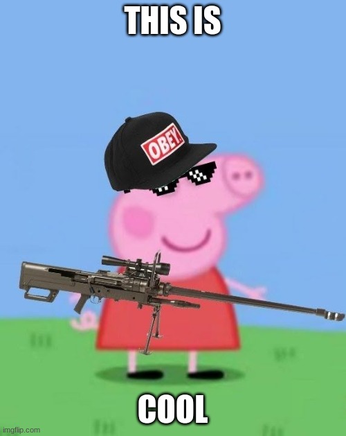 Mlg peppa pig | THIS IS; COOL | image tagged in mlg peppa pig | made w/ Imgflip meme maker