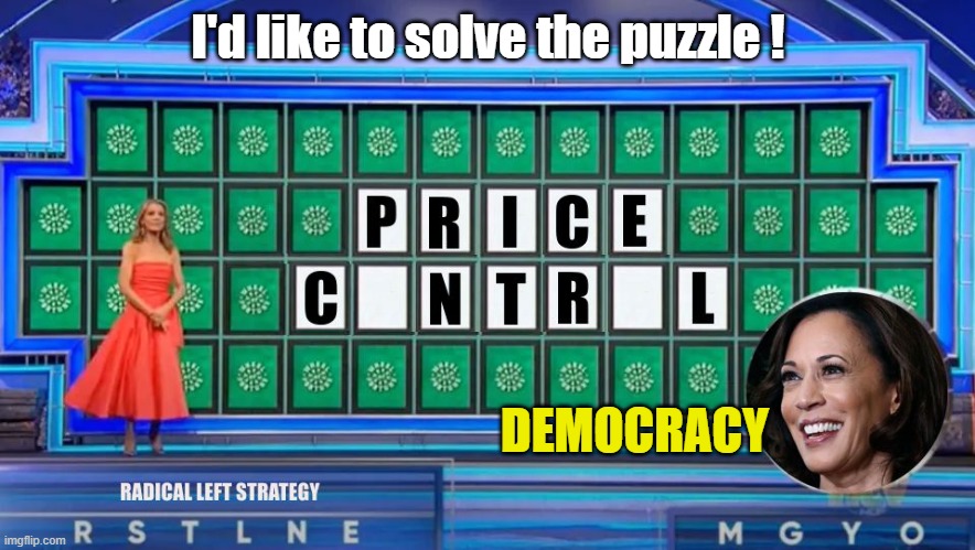 When the Left Says  Democracy they mean Communism | I'd like to solve the puzzle ! DEMOCRACY | image tagged in democracy,communism,price control | made w/ Imgflip meme maker