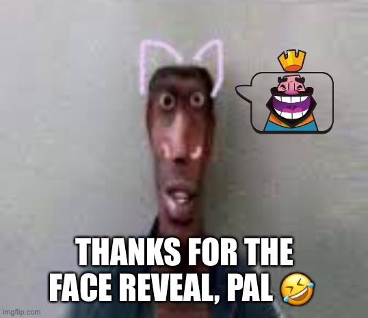 THANKS FOR THE FACE REVEAL, PAL ? | made w/ Imgflip meme maker