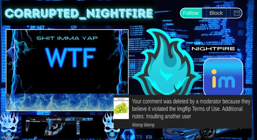 Nightfire's New Corrupted Template | WTF | image tagged in nightfire's new corrupted template | made w/ Imgflip meme maker