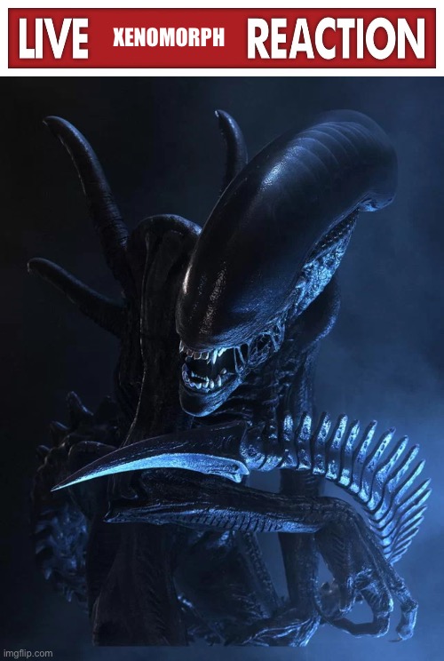 XENOMORPH | image tagged in live x reaction | made w/ Imgflip meme maker