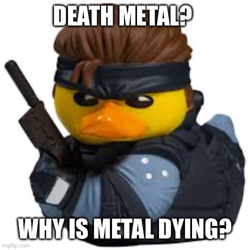 Solid squeak | DEATH METAL? WHY IS METAL DYING? | image tagged in solid squeak | made w/ Imgflip meme maker