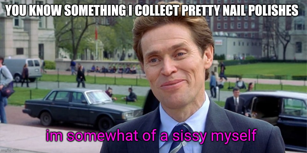 memmeme | YOU KNOW SOMETHING I COLLECT PRETTY NAIL POLISHES; im somewhat of a sissy myself | image tagged in you know i'm something of a scientist myself | made w/ Imgflip meme maker