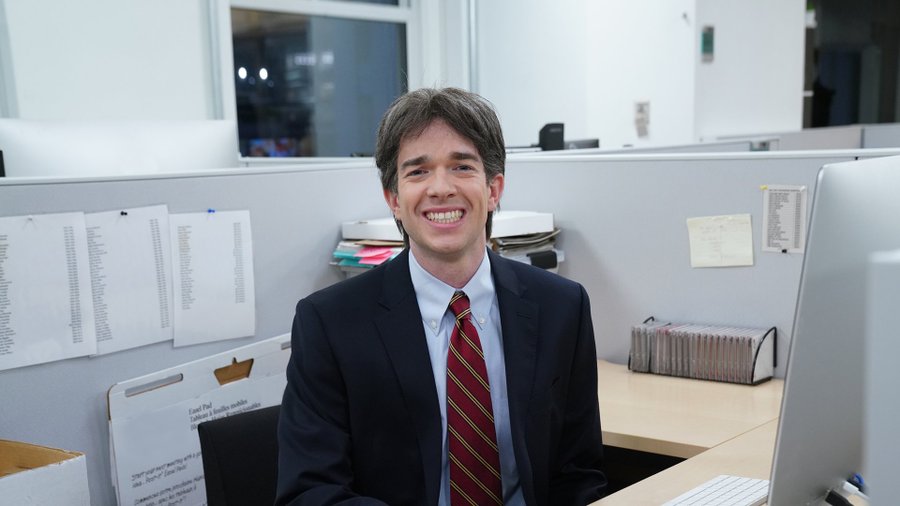 John Mullaney awkward office waiting Blank Meme Template