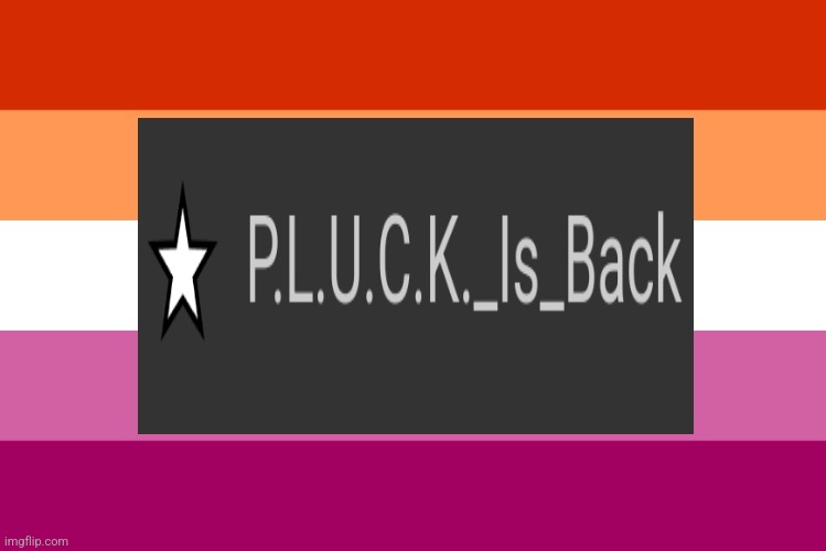 lesbian pluck | image tagged in lesbian flag | made w/ Imgflip meme maker