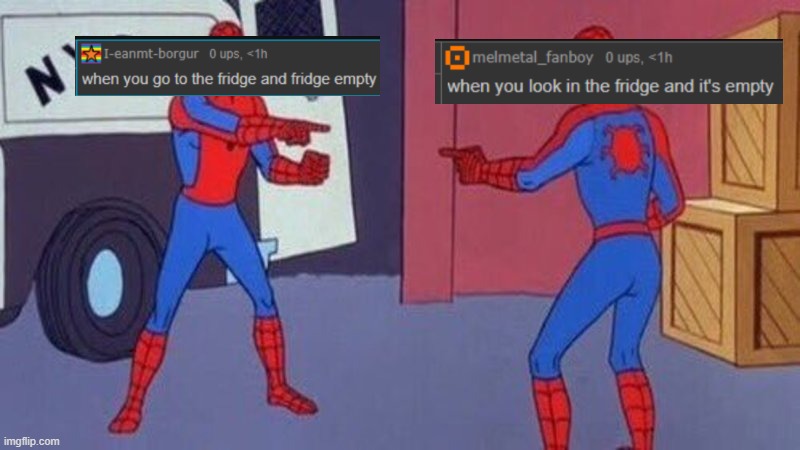 spiderman pointing at spiderman | image tagged in spiderman pointing at spiderman | made w/ Imgflip meme maker