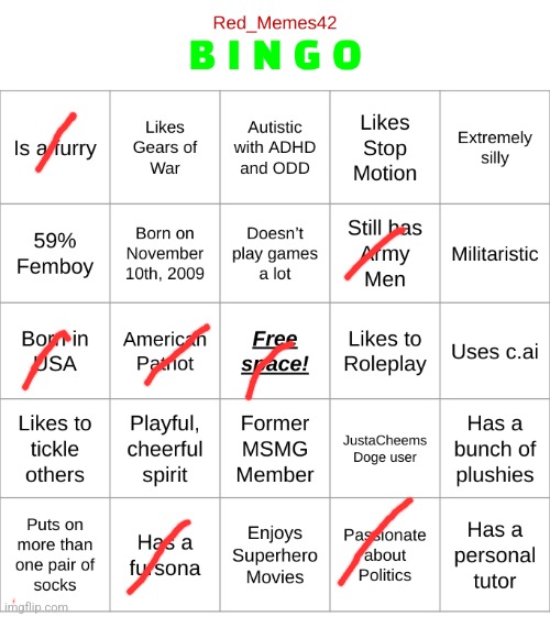 Red_Memes42 Bingo! | image tagged in red_memes42 bingo | made w/ Imgflip meme maker