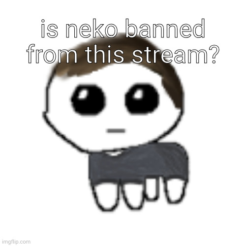 show me some proof | is neko banned from this stream? | image tagged in linus yippe | made w/ Imgflip meme maker