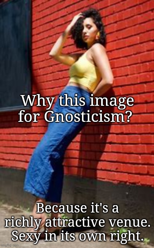 Sexy in its own right | Why this image for Gnosticism? Because it's a richly attractive venue. Sexy in its own right. | image tagged in gnosticism,yaldabaoth,spirituality,judeo-christian,quantum physics,think outside the box | made w/ Imgflip meme maker