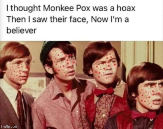 Now I'm a believer | image tagged in monkeypox | made w/ Imgflip meme maker