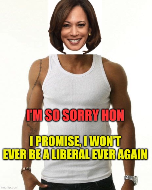 Actions speak louder than words | I’M SO SORRY HON; I PROMISE, I WON’T EVER BE A LIBERAL EVER AGAIN | image tagged in wife beater,gifs,democrat,kamala harris,liberal,radical | made w/ Imgflip meme maker