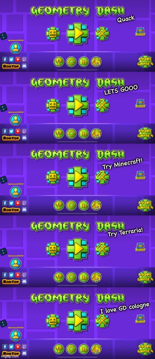 Geometry dash splash text pt. 1 | made w/ Imgflip meme maker