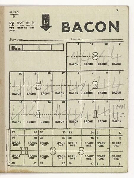 bacon ration book Blank Meme Template