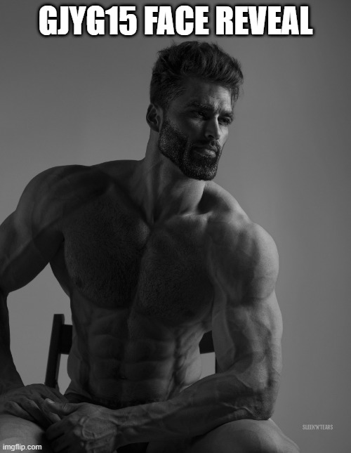 Giga Chad | GJYG15 FACE REVEAL | image tagged in giga chad | made w/ Imgflip meme maker