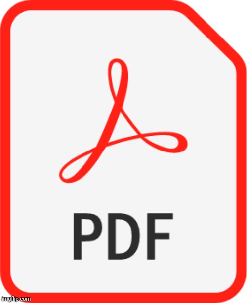 PDF icon | image tagged in pdf icon | made w/ Imgflip meme maker