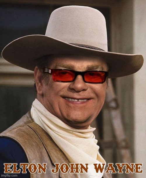 Howdy Partner, Dont Shoot the Piano Player | image tagged in elton john | made w/ Imgflip meme maker