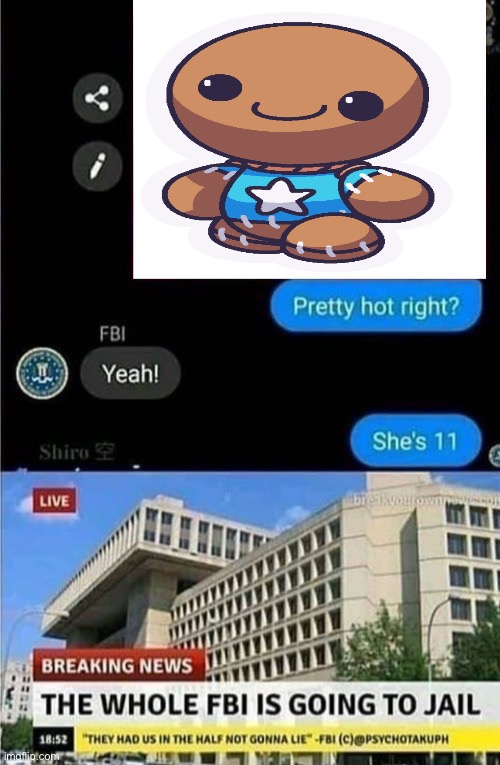 The whole FBI is going to jail | image tagged in the whole fbi is going to jail | made w/ Imgflip meme maker