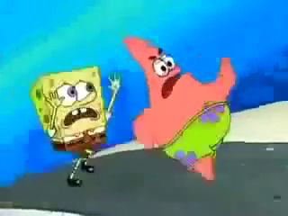 Patrick and spongebob sprinting Blank Meme Template