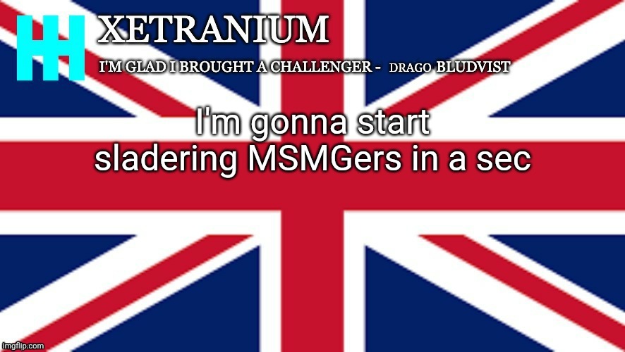 SLANDERING! DAMMIT! | I'm gonna start sladering MSMGers in a sec | image tagged in xetranium announcement template | made w/ Imgflip meme maker