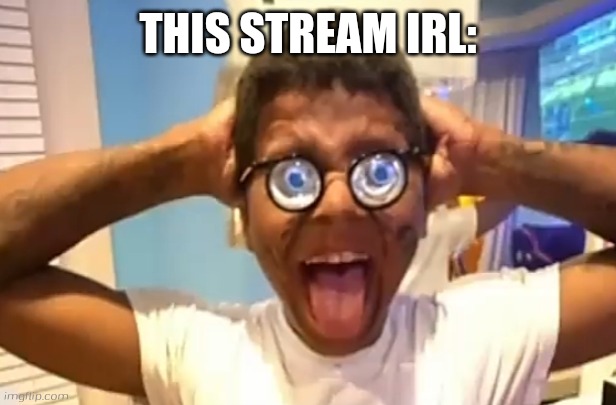 Nerdy Shocked Guy | THIS STREAM IRL: | image tagged in nerdy shocked guy | made w/ Imgflip meme maker