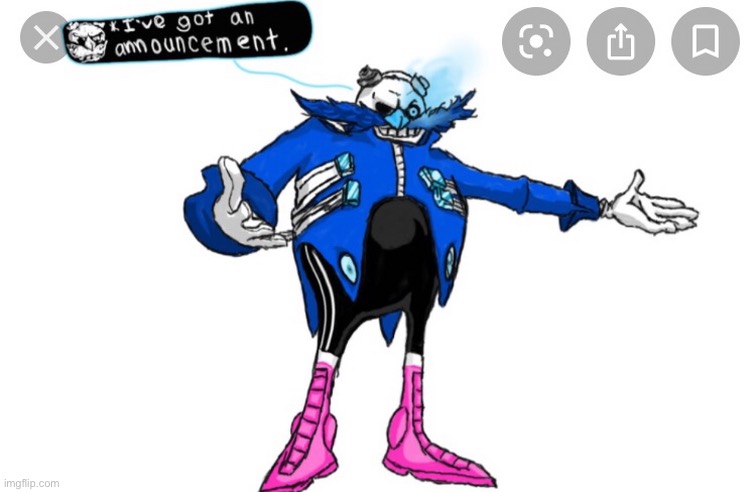 Dr. EggSans has an announcement | image tagged in eggman,sans,announcement | made w/ Imgflip meme maker