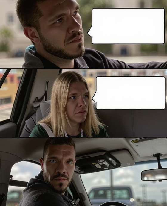 Deek fake rock driving - @altryne Blank Meme Template