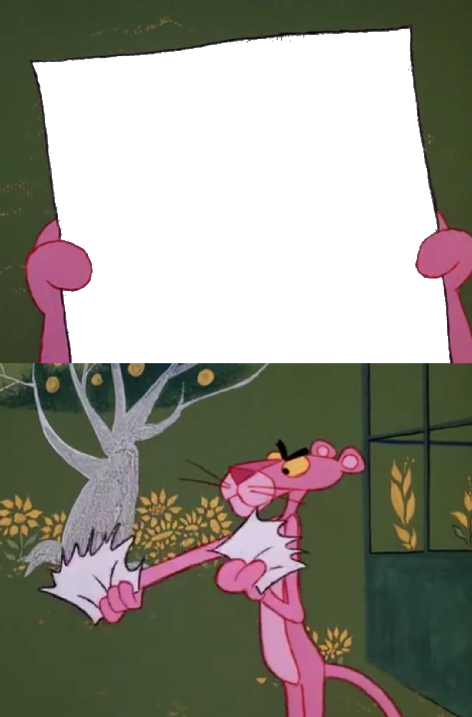 pink panther hates meme who? Blank Meme Template