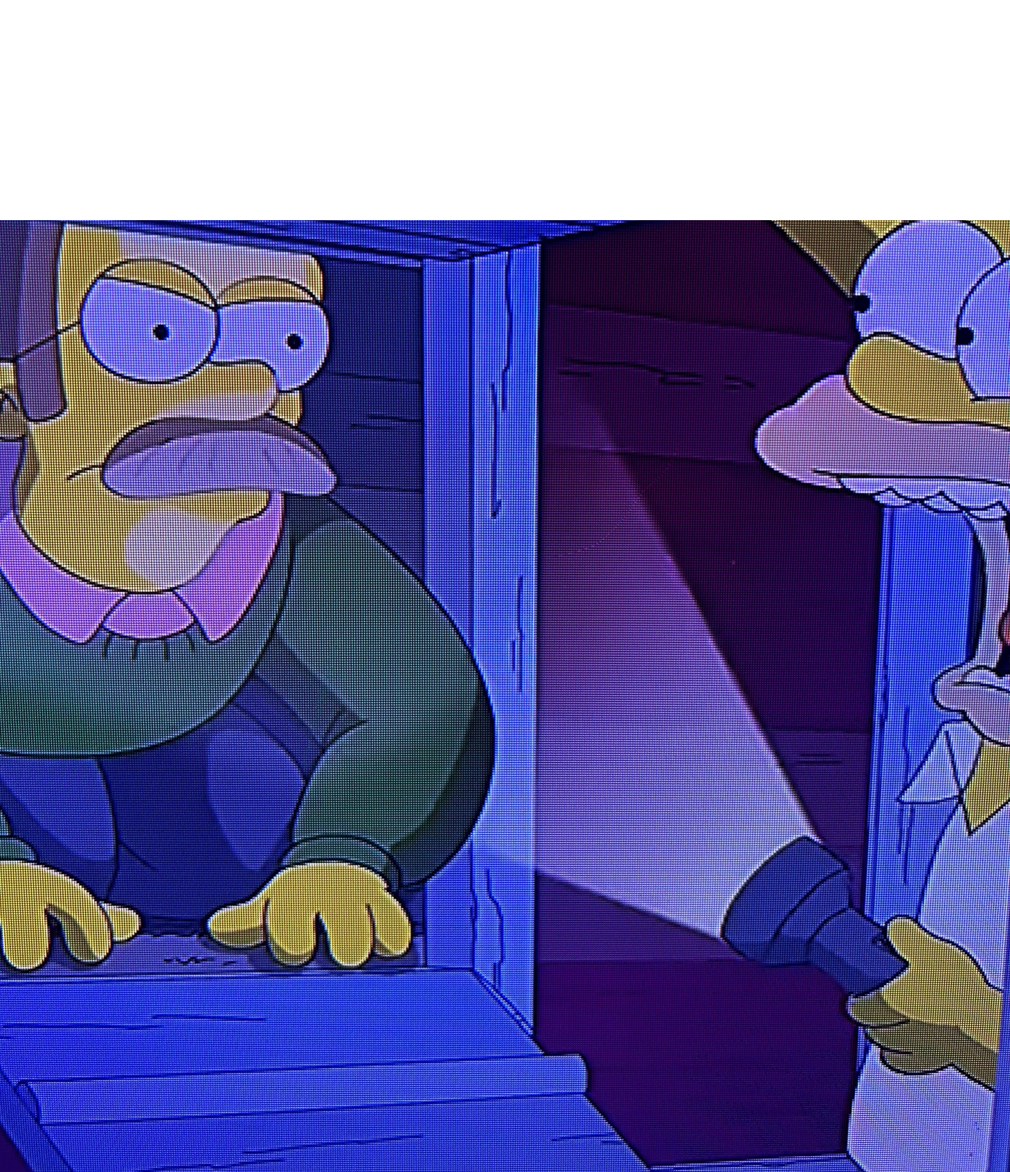 High Quality Homer stealing eggs Blank Meme Template