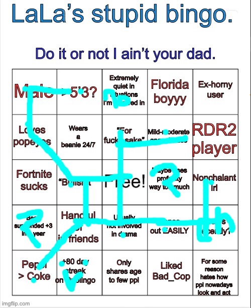 your moddther | image tagged in lala s stupid bingo | made w/ Imgflip meme maker