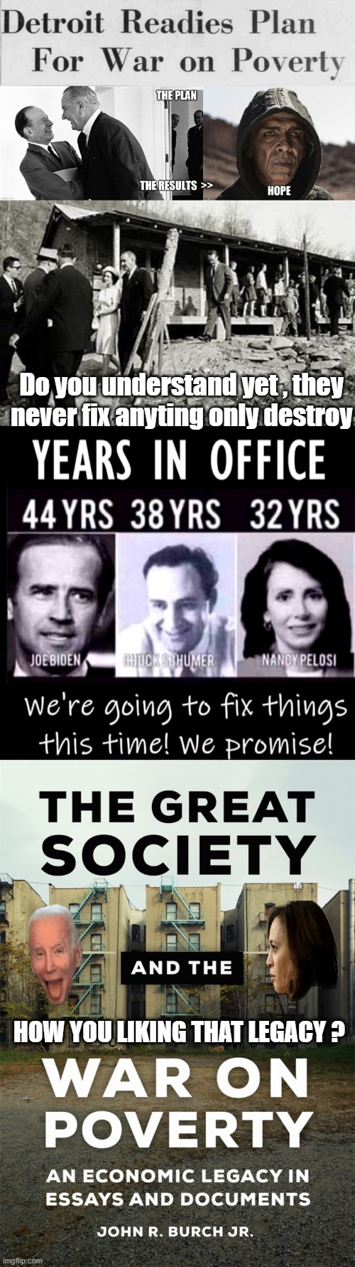 NWO solution has always been any successful person must be punished and brought down to the lower level of society. EXCEPT THEM | Do you understand yet , they never fix anyting only destroy; HOW YOU LIKING THAT LEGACY ? | made w/ Imgflip meme maker
