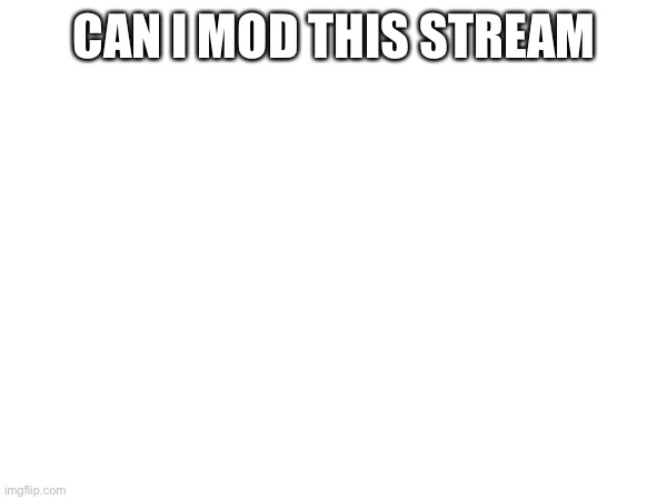 CAN I MOD THIS STREAM | made w/ Imgflip meme maker