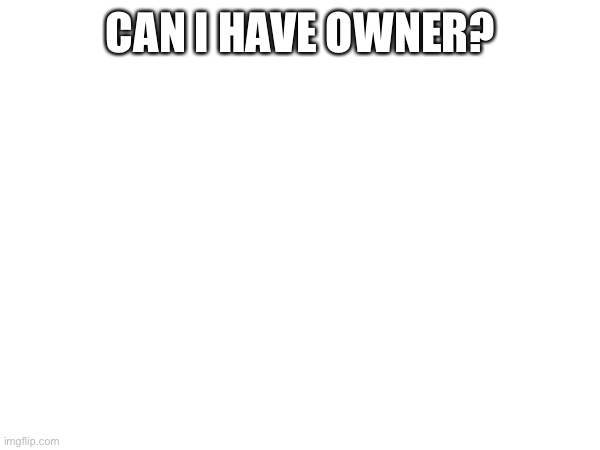 CAN I HAVE OWNER? | made w/ Imgflip meme maker