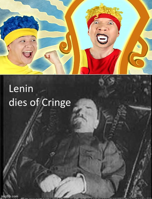 What the hell is this thumbnail. This thumbnail is TRASH just like the entire channel! | image tagged in lenin dies of cringe,d billions trash,vinny x theyesninja,idk x shadow joke | made w/ Imgflip meme maker