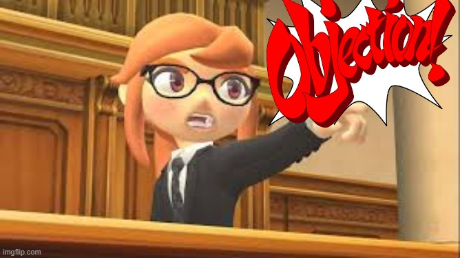 Meggy saying Objection! Blank Meme Template