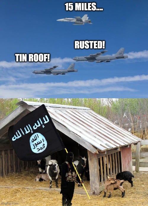 15 MILES.... RUSTED! TIN ROOF! | made w/ Imgflip meme maker
