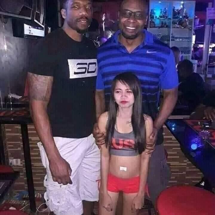 Two black dudes and an asian girl Blank Meme Template