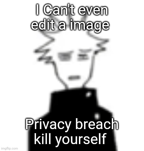 Wtf my man | I Can't even edit a image; Privacy breach kill yourself | image tagged in wtf my man | made w/ Imgflip meme maker