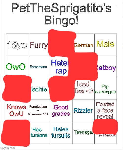 PetTheSprigatito’s bingo! | image tagged in petthesprigatito s bingo | made w/ Imgflip meme maker