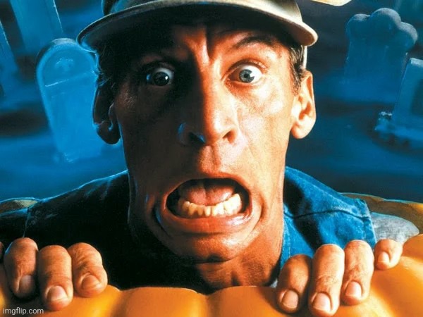 Ernest Worrell - Jim Varney shocked 3 | image tagged in ernest worrell - jim varney shocked 3 | made w/ Imgflip meme maker