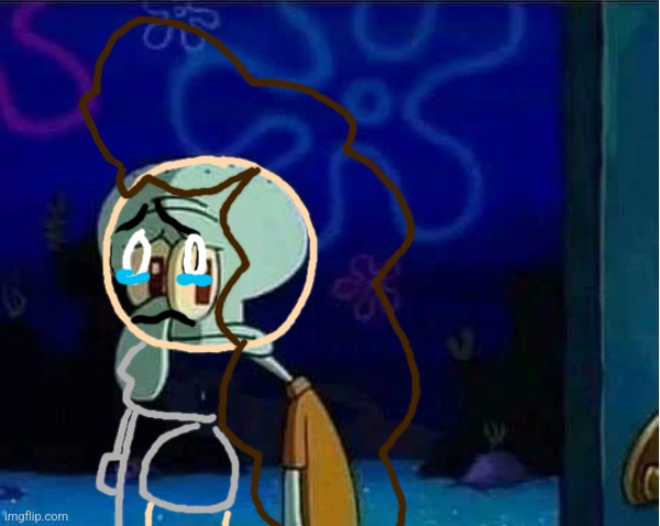 Sad Squidward | image tagged in sad squidward | made w/ Imgflip meme maker