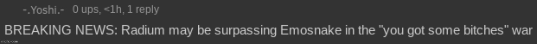 BREAKING NEWS: Radium may be surpassing Emosnake Blank Meme Template