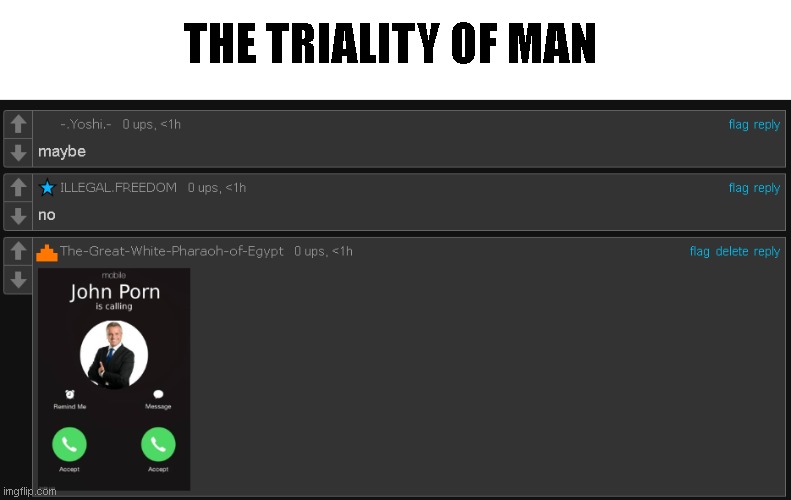 THE TRIALITY OF MAN | made w/ Imgflip meme maker