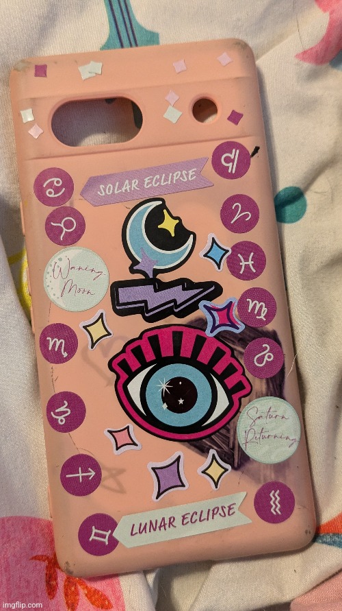 I redecorated my phone case | image tagged in astrology,astronomy | made w/ Imgflip meme maker